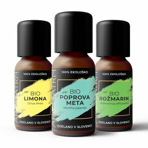 Etericna olja- set Aromatrip® limona, poprova meta, rožmarin