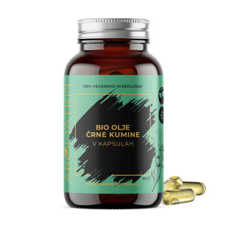Aromatrip® health BIO OLJE ČRNE KUMINE V KAPSULAH 108 g, Vegansko