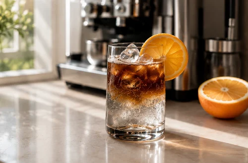 RECEPT: Espresso tonic s pomarančo