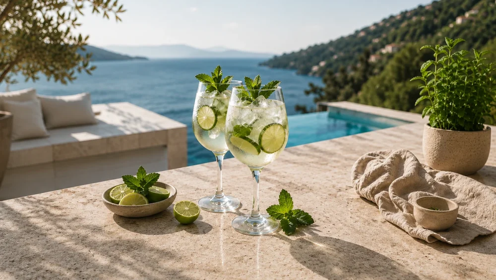 Aromatrip RECEPT: Hugo mocktail z limono in poprovo meto