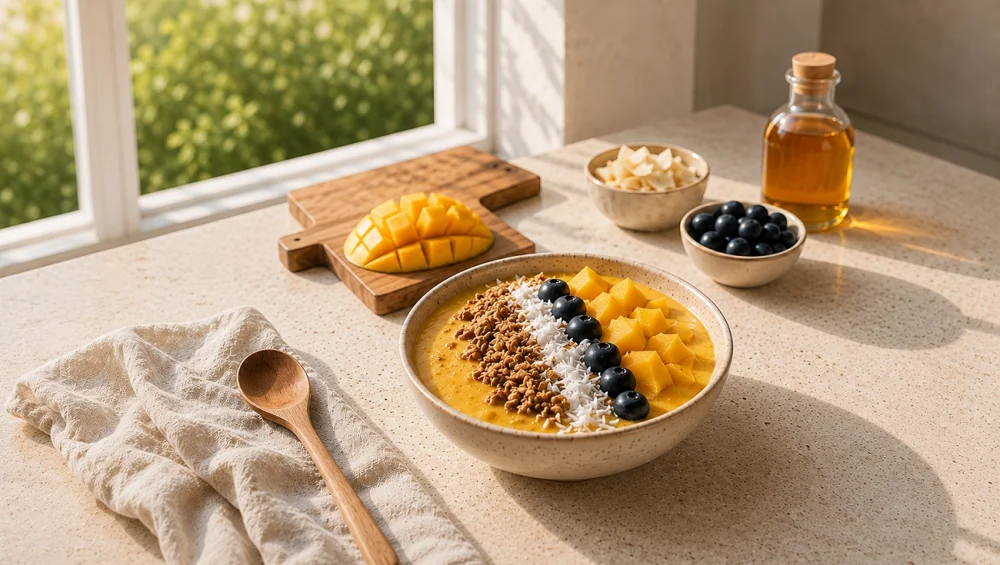 RECEPT: Mango smoothie bowl z mandarino